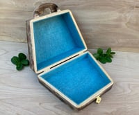 Image 5 of Tiny Wooden Purse Box - Decorative Miniature Purse for Heirlooms and Small Trinkets - Titled "Drift"