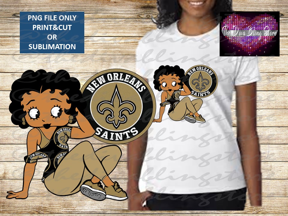 Betty Boop New Orleans Saints T shirt.