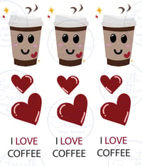 Image 2 of I Love Coffee | Sticker Sheet