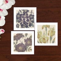 Image 2 of Three Flower Art Cards 