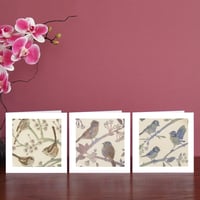 Image 3 of Three Garden bird Art Cards 