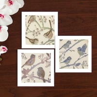 Image 2 of Three Garden bird Art Cards 