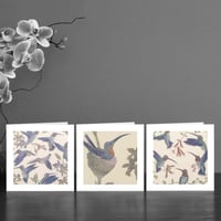 Image 1 of Three Hummingbird Art Cards 