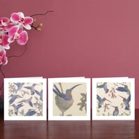 Image 3 of Three Hummingbird Art Cards 