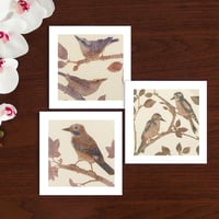 Image 2 of Three Woodland bird Art Cards 