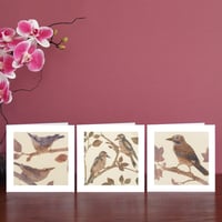 Image 3 of Three Woodland bird Art Cards 
