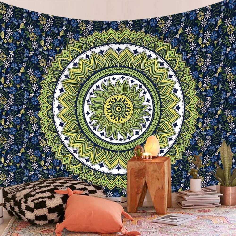 Art Tapestry Wall Hanging Polyester Mandala Pattern Blanket Tapestry Home Decor 
