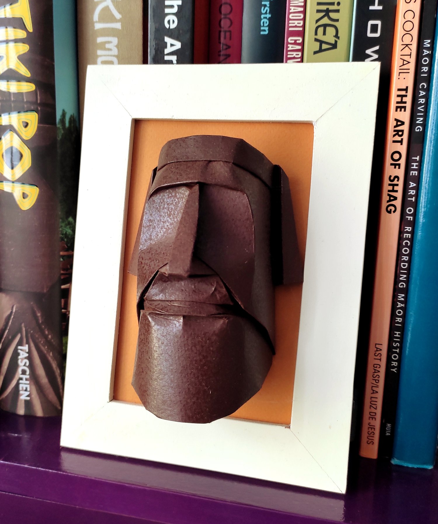 Image of FRAMED ORIGAMI MOAI