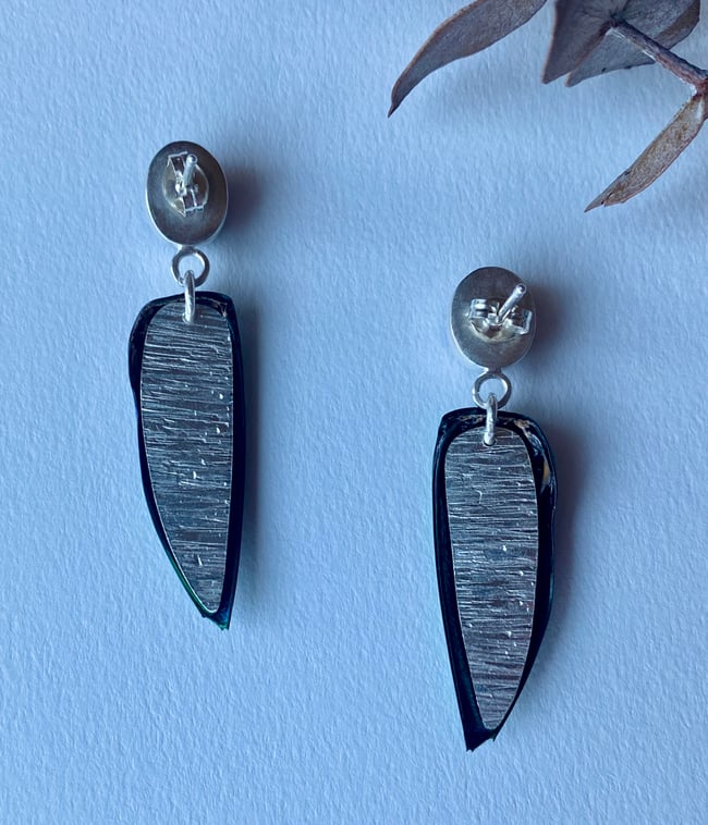 Lapis Lazuli & Jewel Beetle Earrings