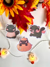 Black Kitty Stickers