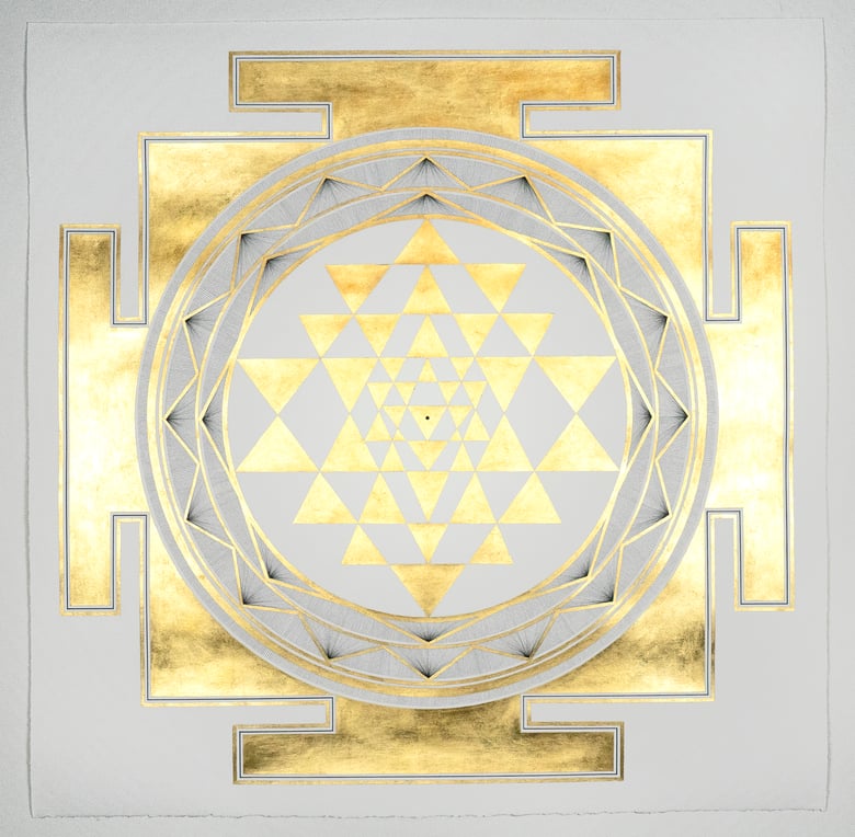 Image of Large Sri Yantra  |  Limited Edition Giclée + 24k Gold Print 