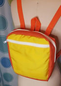 Image of Orange & Yellow Color Block Backpack/Cute Backpack/Kawaii Backpack/Decora Backpack/Rave Backpack