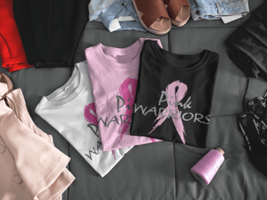 Image of Unisex Pink Warriors Short & Long Sleeve T-Shirt in Black, Pink or White