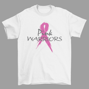 Image of Unisex Pink Warriors Short & Long Sleeve T-Shirt in Black, Pink or White