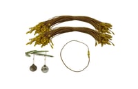 200 Christmas Ornament String Hangers with Snap Fastener  Metallic Gold