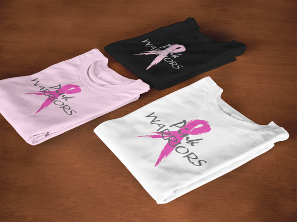 Image of Unisex Pink Warriors Short & Long Sleeve T-Shirt in Black, Pink or White