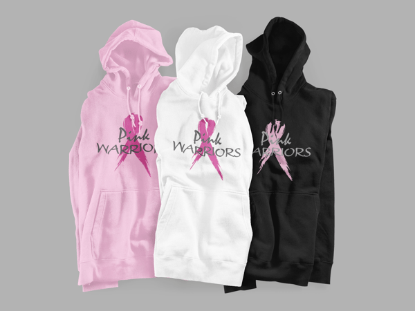 Image of Unisex Pink Warriors Hoodie in Black, Pink or White