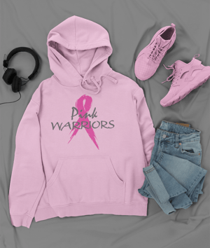 Image of Unisex Pink Warriors Hoodie in Black, Pink or White