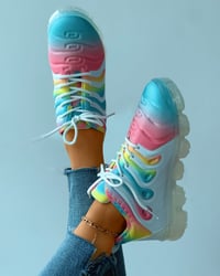 Image 3 of Multi-Color Block Lace Up Sneaker 