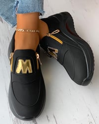 Image 2 of M  Letter Zip Wedge Sneaker 