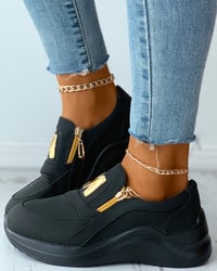 Image 3 of M  Letter Zip Wedge Sneaker 