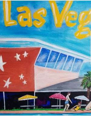 Image of Las Vegas Travel Poster Painting 