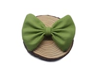 Lime Green Canvas Bow 