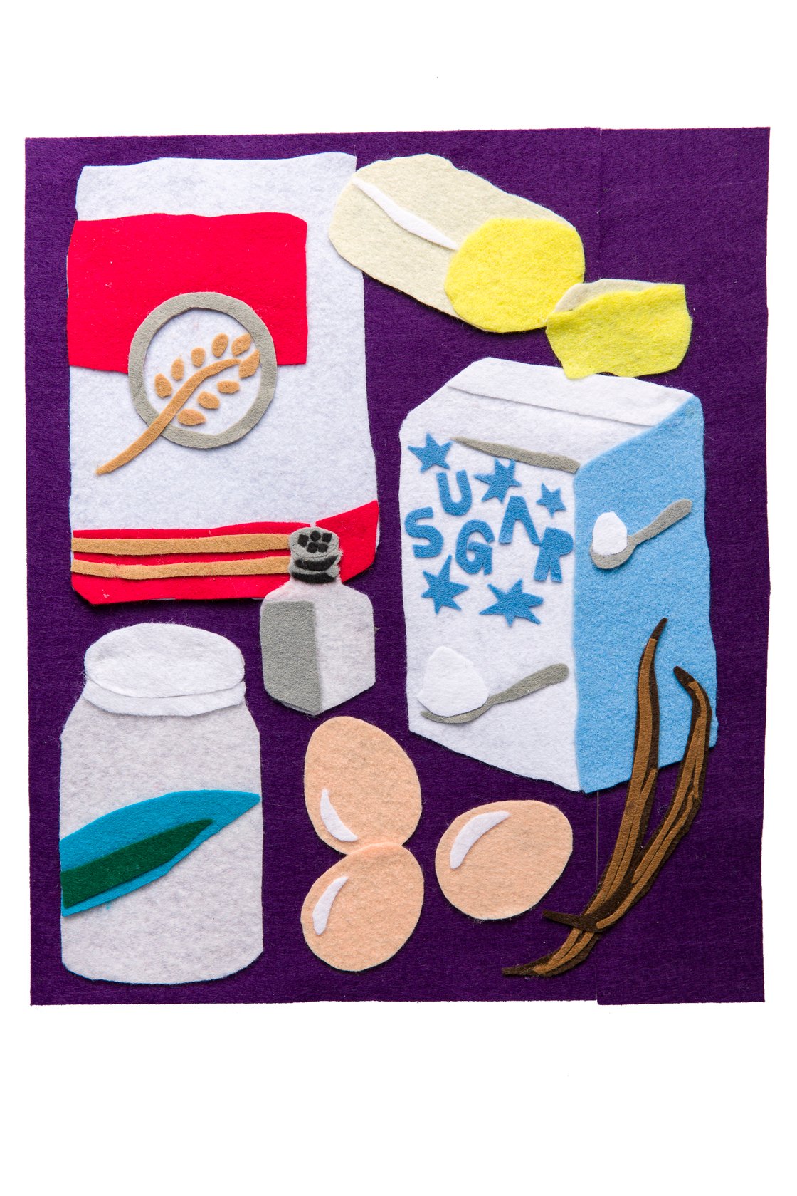 Image of Felt collage 'Basic cake'