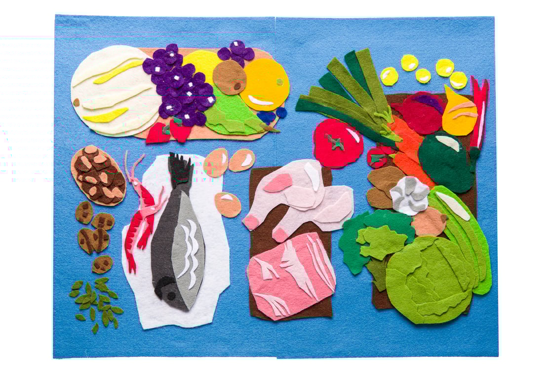 Image of Felt collage 'Overzicht'