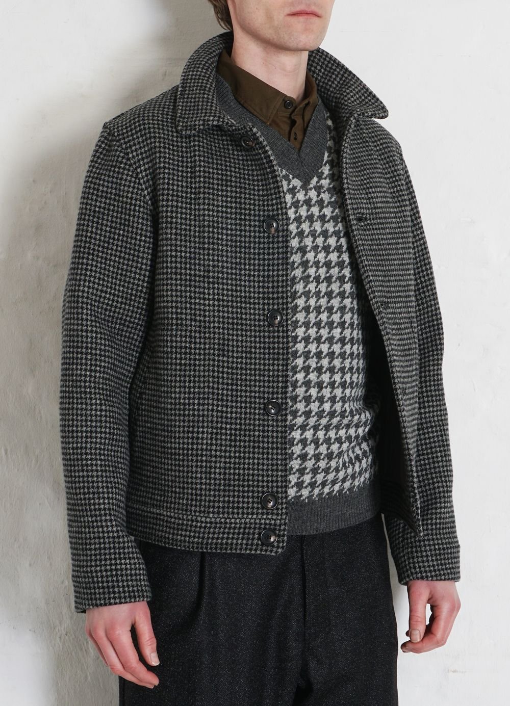 Hansen Garments ATLAS | Short Wool Felt Jacket | pepper