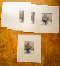 Image 3 of "Edo Haze", three block woodcut on Shintorinko Cream washi paper