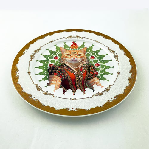 Image of Lady Red - Large Fine China Plate - #0772