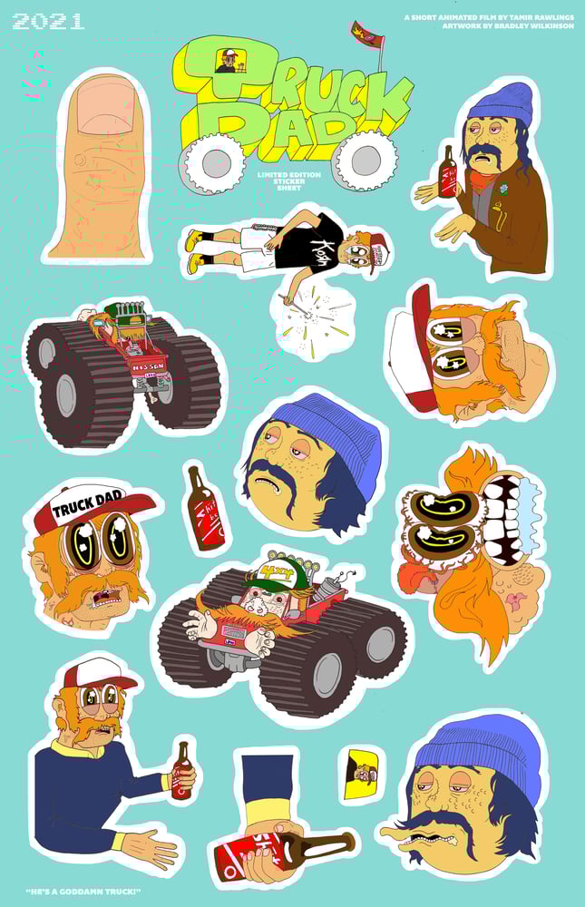 Image of Truck Dad Sticker Sheet