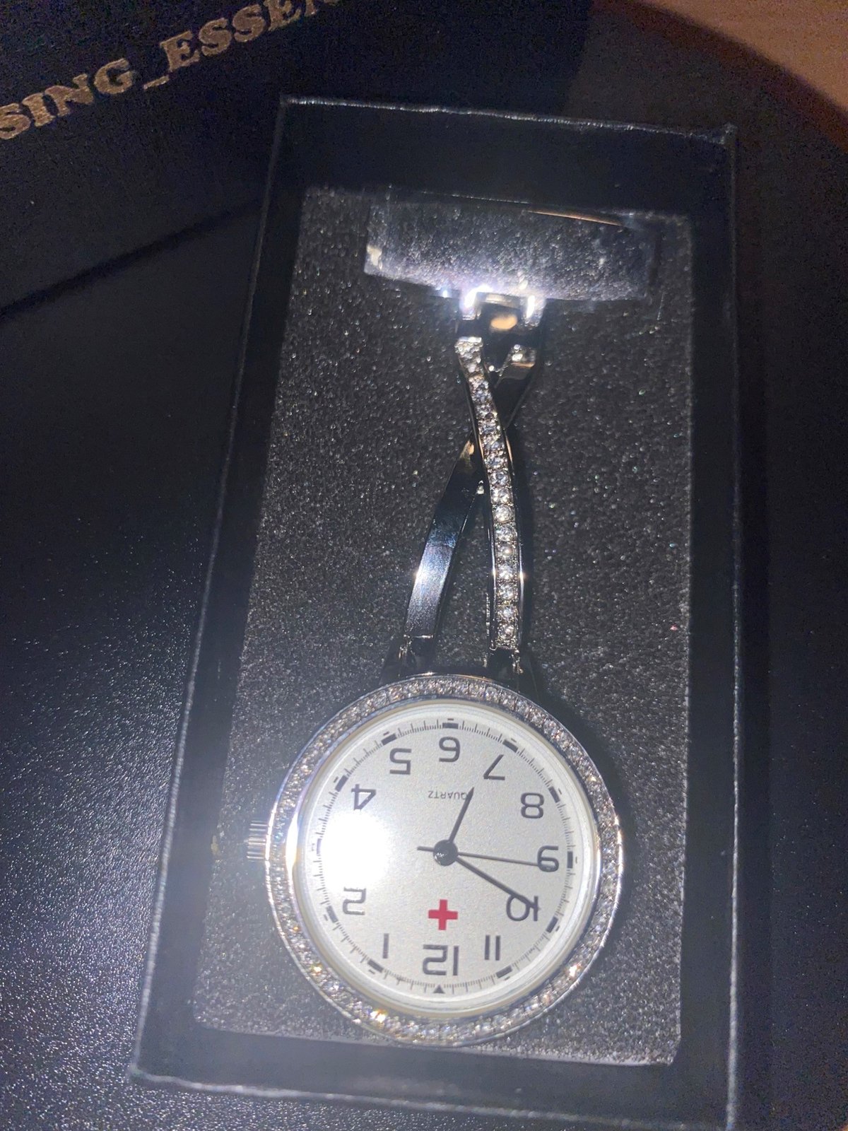 silver fob watch