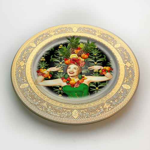 Image of Es Miranda! Black - Fine China Plate - #0739