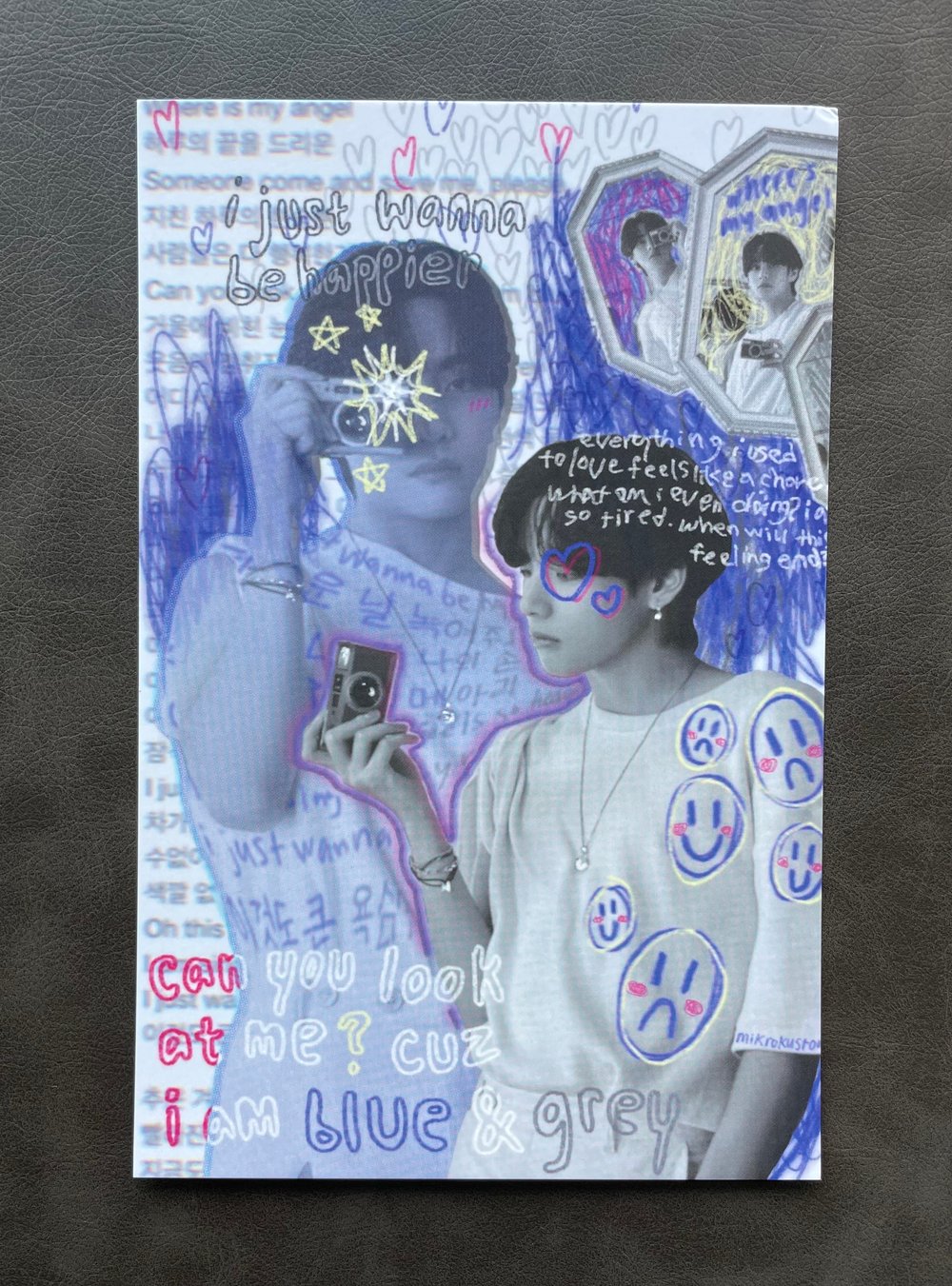 Image of "blue and grey" print