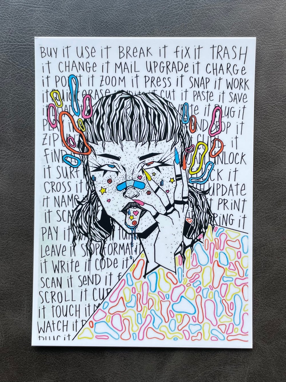 Image of "addiction" print