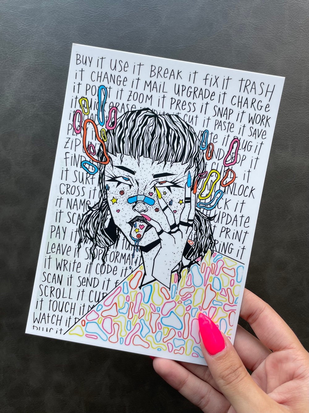 Image of "addiction" print