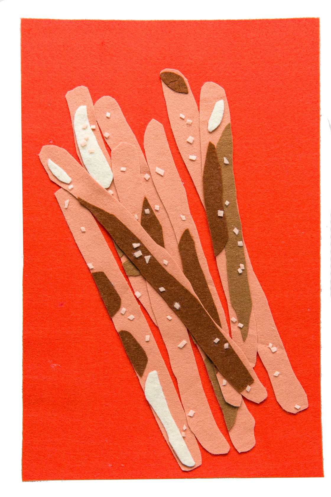 Image of Felt collage 'Grissini'