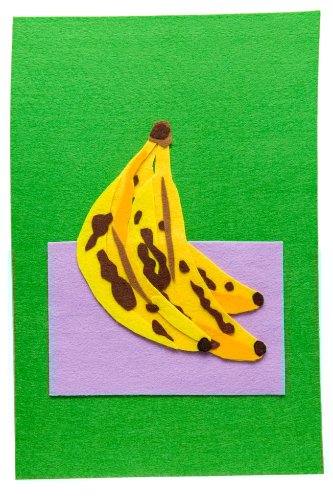 Image of Felt collage 'Bananabread'