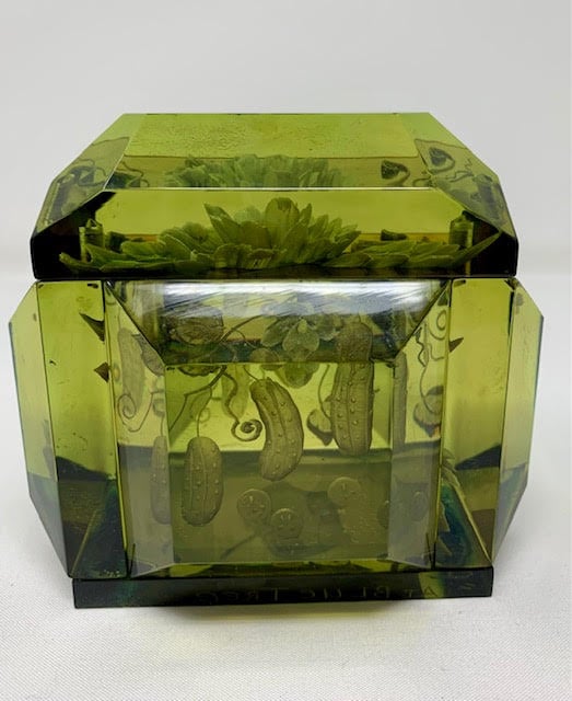 Image of Mini Victorian Lucite Box (Royal Purple or Green)
