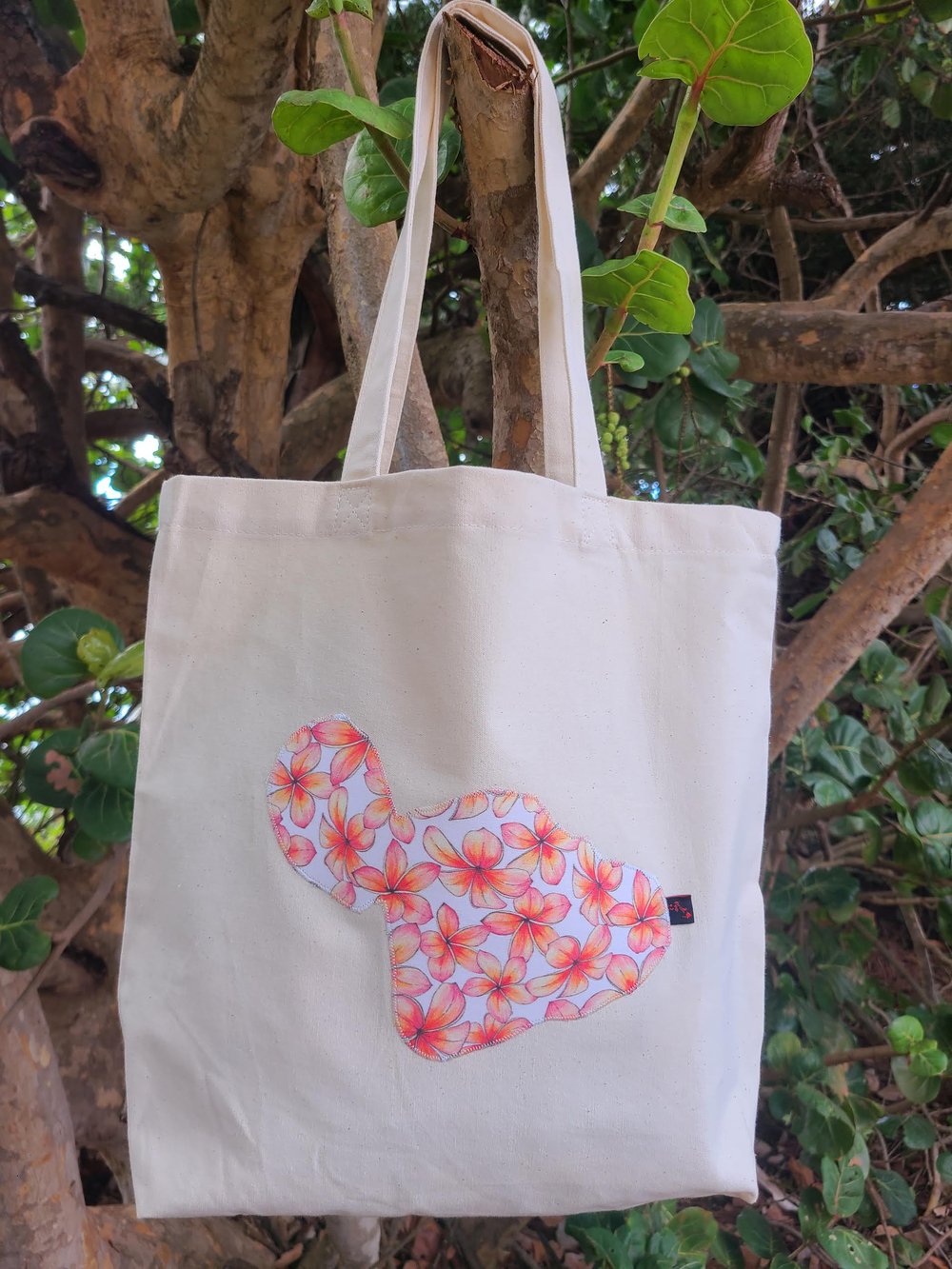 Image of Plumeria Maui Canvas Tote Bag