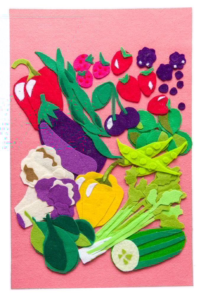 Image of Felt collage 'Summer'