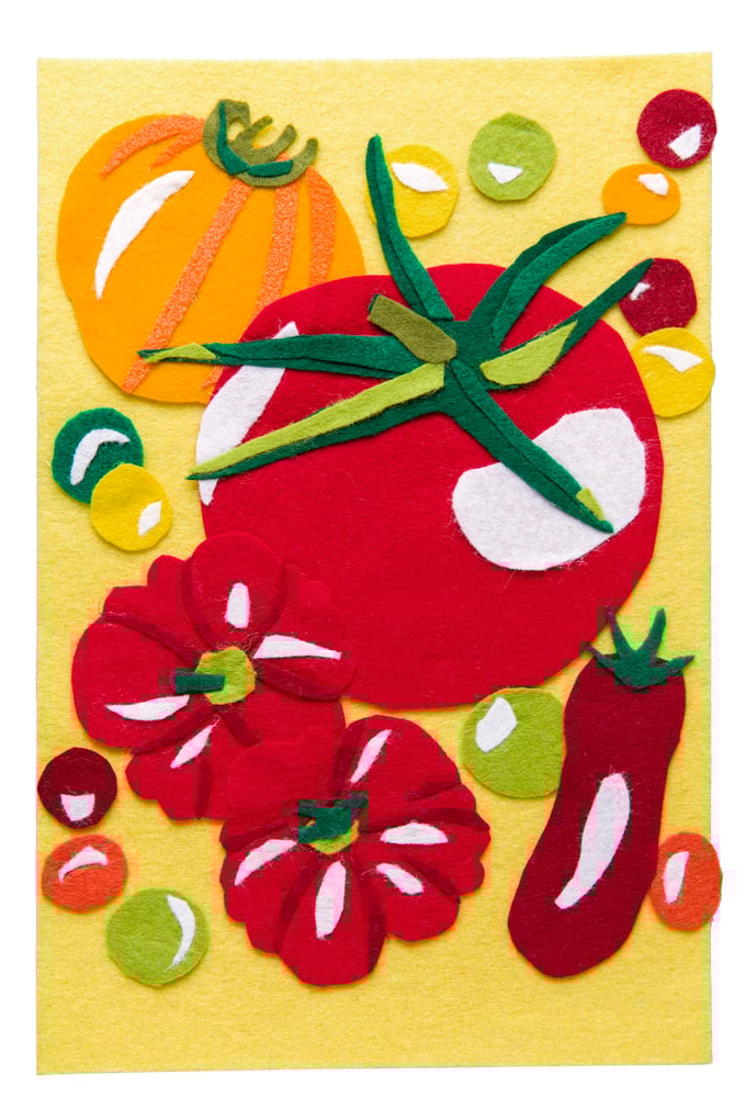 Image of Felt collage 'Tomatoes'