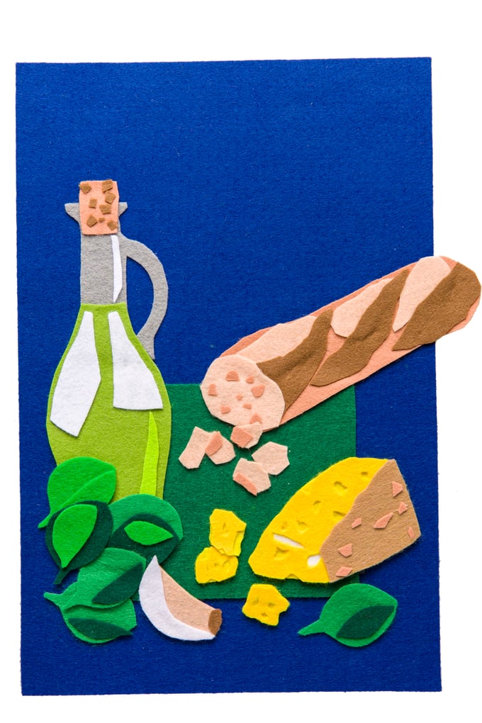 Image of Felt collage 'Pesto'