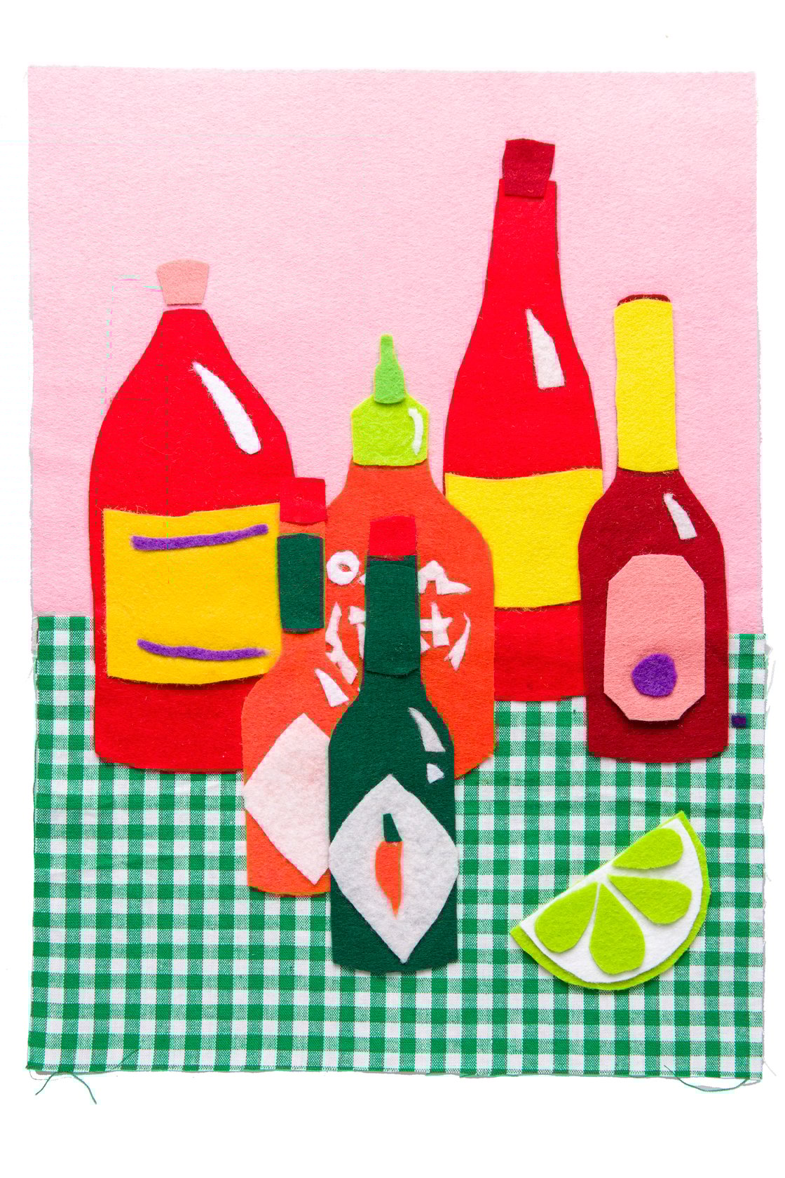 Image of Felt collage 'Sausen'