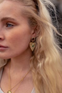 Image 2 of Tulum Heart Earrings