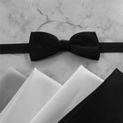 Image of Pocket Squares & Black Bow ties