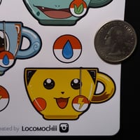 Image 2 of “Catch A Tea” Pokémon Tea Cup Sticker Sheet ISSUE-002 