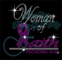 Image 2 of "Sparkling" Woman of Faith Breast Cancer Awareness